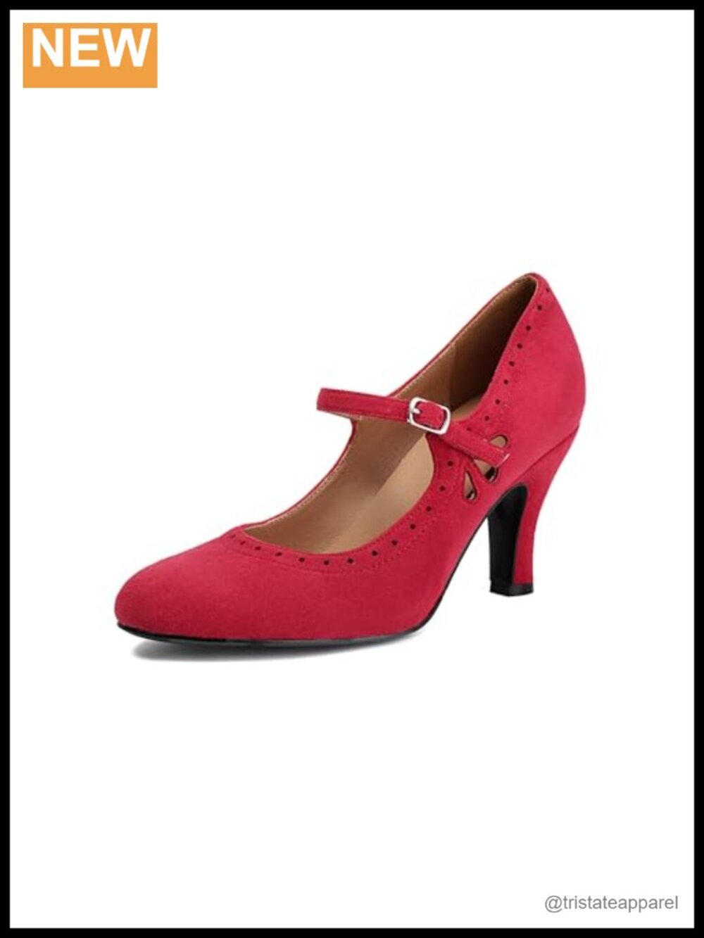 Mary Jane Heels Round Toe Retro Vintage Pumps